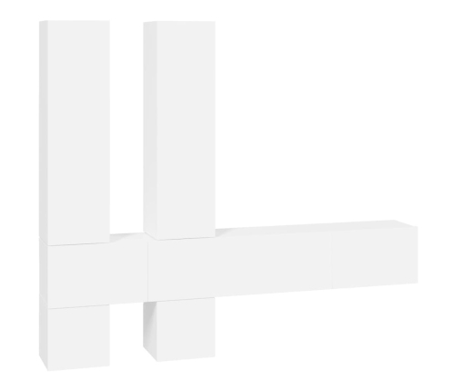 Mueble de pared para TV madera contrachapada blanco