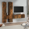 Mueble de pared para TV madera contrachapada roble ahumado