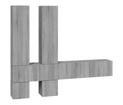 Mueble de pared para TV madera contrachapada gris sonoma