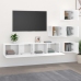 Mueble de pared para TV madera contrachapada blanco