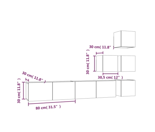 Mueble de pared para TV madera contrachapada blanco