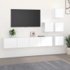 Mueble de pared para TV madera contrachapada blanco