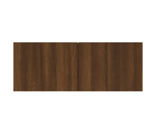 Mueble de pared para TV madera contrachapada roble marrón