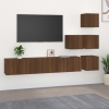 Mueble de pared para TV madera contrachapada roble marrón