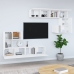 Mueble de pared para TV madera contrachapada blanco