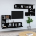 Mueble de pared para TV madera contrachapada negro