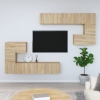 Mueble de pared para TV madera contrachapada color roble sonoma