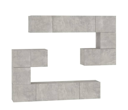 Mueble de pared de TV madera contrachapada gris hormigón