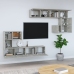 Mueble de pared de TV madera contrachapada gris hormigón