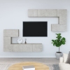 vidaXL Mueble de pared de TV madera contrachapada gris hormigón