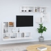 Mueble de pared para TV madera contrachapada blanco brillante