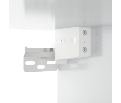 Mueble de pared para TV madera contrachapada blanco brillante