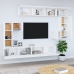 vidaXL Mueble de pared para TV madera contrachapada blanco