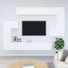 vidaXL Mueble de pared para TV madera contrachapada blanco