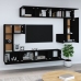 vidaXL Mueble de pared para TV madera contrachapada negro