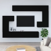 Mueble de pared para TV madera contrachapada negro