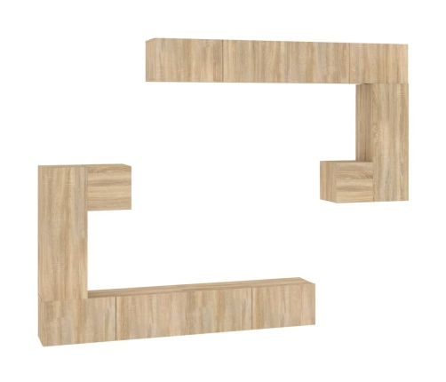 Mueble de pared para TV madera contrachapada color roble sonoma