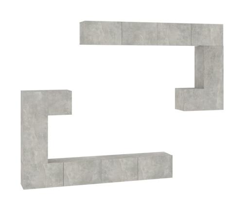 Mueble de pared de TV madera contrachapada gris hormigón