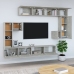 Mueble de pared de TV madera contrachapada gris hormigón