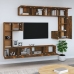 Mueble de pared para TV madera contrachapada roble ahumado