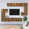 Mueble de pared para TV madera contrachapada roble ahumado