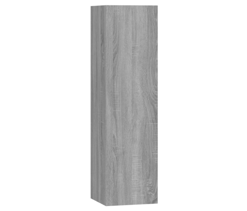 Set de muebles para TV 4 pzas madera contrachapada gris Sonoma