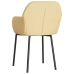 Sillas de comedor 2 unidades terciopelo crema