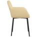 Sillas de comedor 2 unidades terciopelo crema
