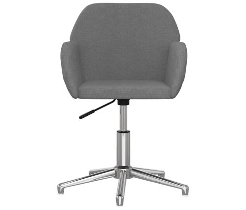 Silla de oficina giratoria de tela gris claro