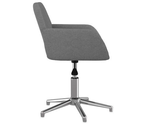 Silla de oficina giratoria de tela gris claro