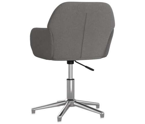 Silla de oficina giratoria de tela gris claro