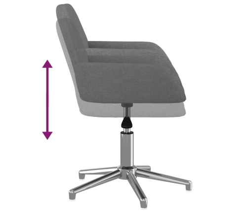 Silla de oficina giratoria de tela gris claro