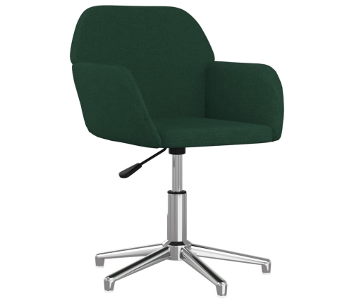 Silla de oficina giratoria de tela verde oscuro