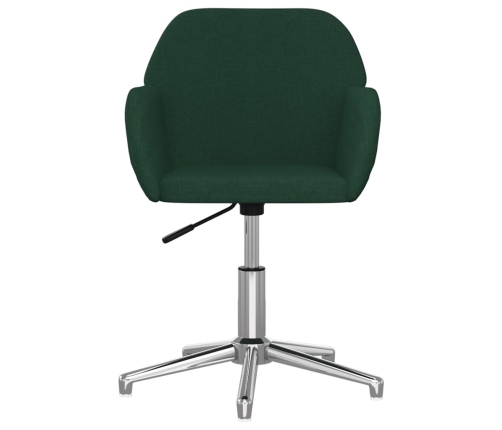 Silla de oficina giratoria de tela verde oscuro