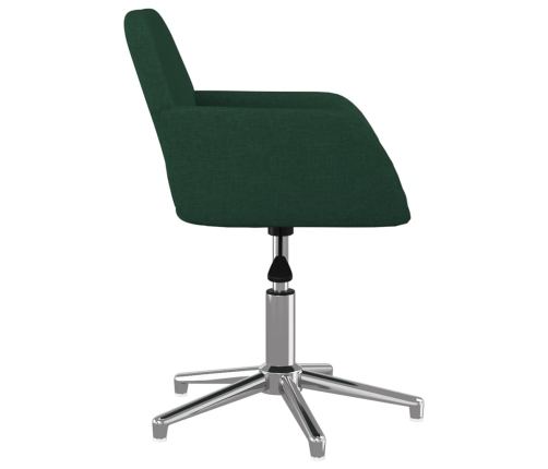 Silla de oficina giratoria de tela verde oscuro