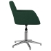 Silla de oficina giratoria de tela verde oscuro