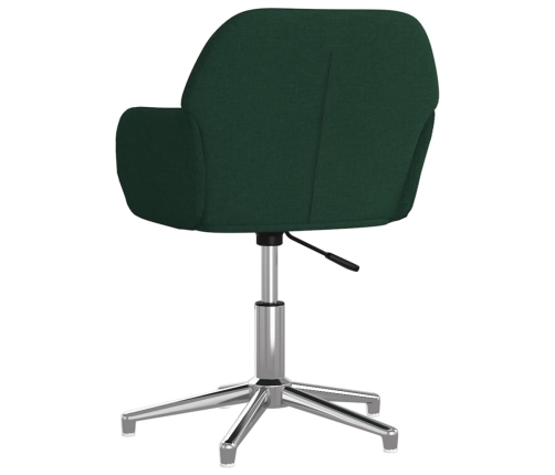 Silla de oficina giratoria de tela verde oscuro