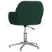 Silla de oficina giratoria de tela verde oscuro