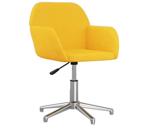 Silla de oficina giratoria de tela amarillo claro