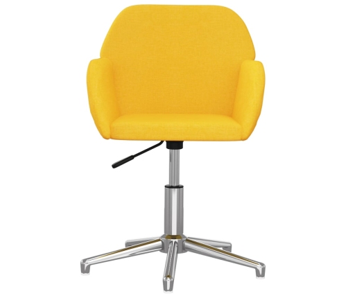 Silla de oficina giratoria de tela amarillo claro