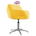 Silla de oficina giratoria de tela amarillo claro