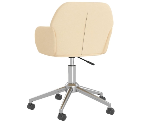 Silla de oficina giratoria tela color crema