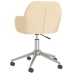 Silla de oficina giratoria tela color crema