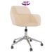 Silla de oficina giratoria tela color crema