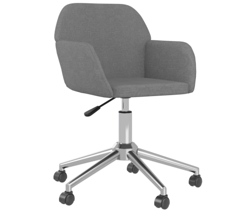 Silla de oficina giratoria de tela gris claro