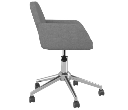 Silla de oficina giratoria de tela gris claro