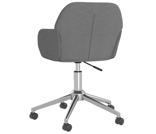 Silla de oficina giratoria de tela gris claro