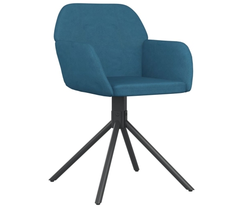 Sillas de comedor giratorias 2 uds terciopelo azul