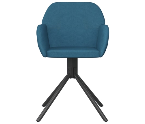 Sillas de comedor giratorias 2 uds terciopelo azul