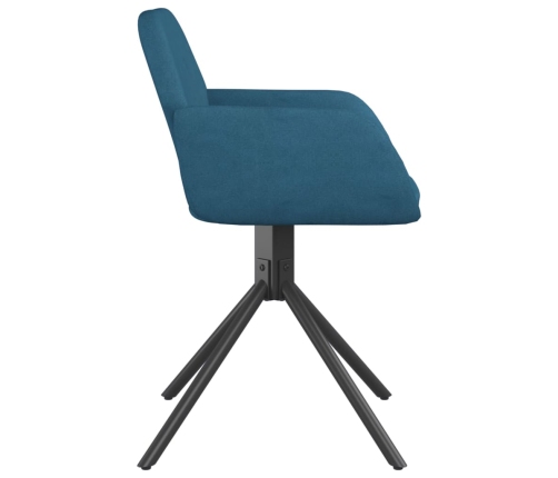 Sillas de comedor giratorias 2 uds terciopelo azul
